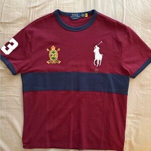 Polo by Ralph Lauren Burgundy and Navy Short Sleeve Tee